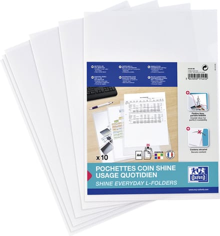 L-map Oxford Shine A4 PP 120µ glashelder pak 10