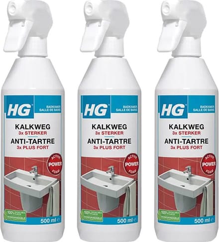 HG kalkweg schuimspray 3x sterker - 3 stuks + Gratis KD Spons