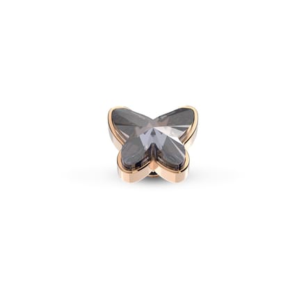 Melano Twisted Butterfly Steentje Crystal Silver Night Rosé