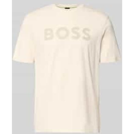 regular fit T-shirt van puur katoen model 'TS_STRUCTURE LOGO 1027473'