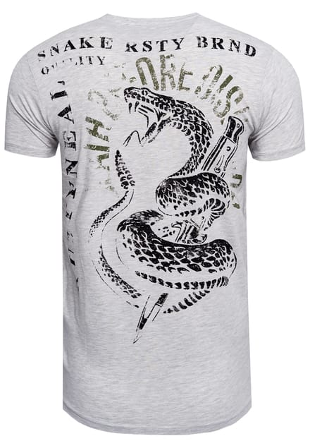 T-shirt met ronde hals en prints