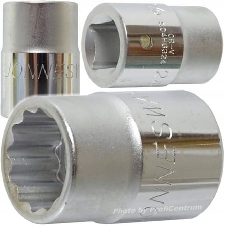 Dopsleutel 22mm 12-kant 3/4" Jonnesway Chroom-Vanadium Staal