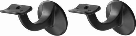 Hermeta Leuninghouder - 3506-70 - Zwart - Holzadel - 2 stuks