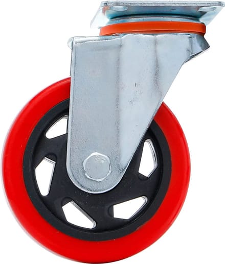 BGS Zwenkwiel - rood/zwart - Ø 100 mm