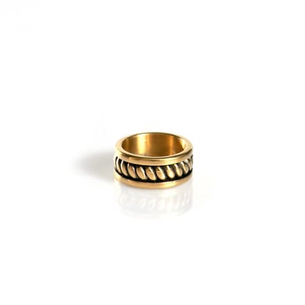 Marenca gouden heren ring met touw motief (S)