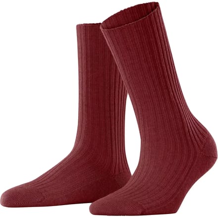 FALKE Cosy Wool Boot eenkleurig wol sokken dames rood - maat 39-42