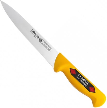 Eikaso Solingen Vleesmes 13 cm – Stijf Lemmet – Geel Heft – Roestvrij Staal