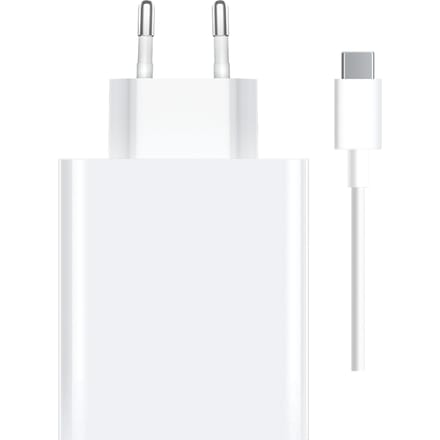 Xiaomi Originele power adapter met USB-C kabel - oplader - USB-A poort + USB-A naar USB-C kabel - 120 Watt - Wit
