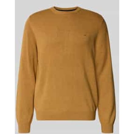Regular fit gebreide pullover van mix van katoen en wol