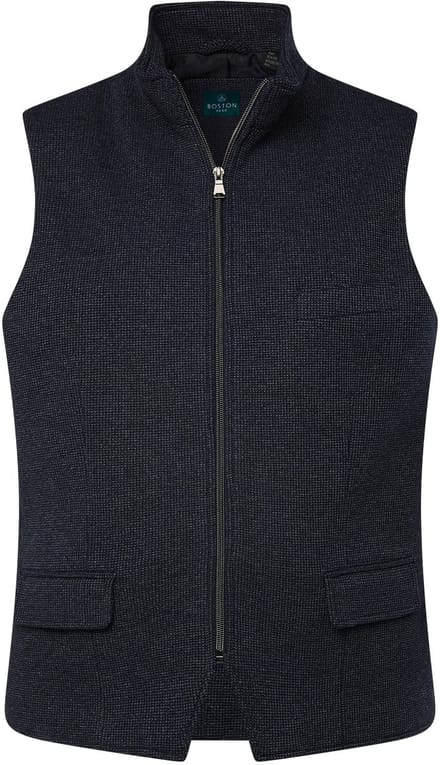 Boston Park - Heren - Bodywarmer rits structuur - Navy blauw - Maat 66