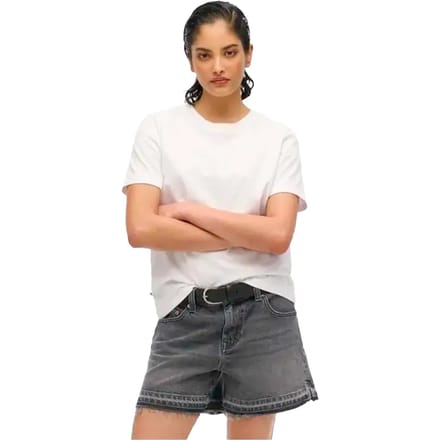 Superdry - Cut-off short met middelhoge taille - Dames - Jeans shorts
