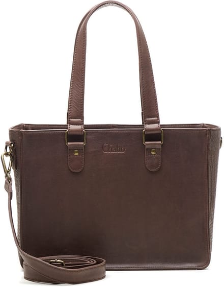 Chabo Bags - Costa Square - Handtas - Schoudertas - Leer - Donkerbruin