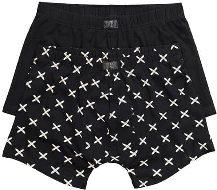 JP 1880 - Heren - Midpants OEKO-TEX set van 2 onderbroek - Zwart - Maat L