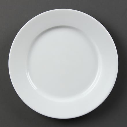 Olympia Whiteware borden met brede rand | 16,5 Ø cm | 12 Stuks
