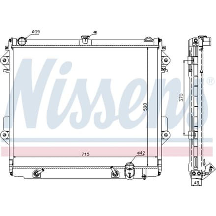 Radiator, motorkoeling NISSENS 646827
