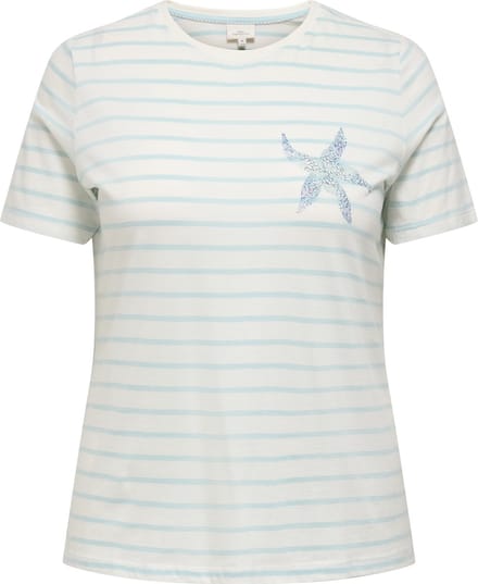 ONLY CARMAKOMA - CARKITA LIFE SS JEANS TEE JRS - Dames - T-shirts