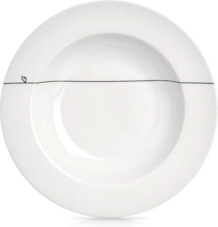 Diep Bord Porselein Wit HART 22 cm, 250 ml - Soepbord - Diepe Borden - Pastabord