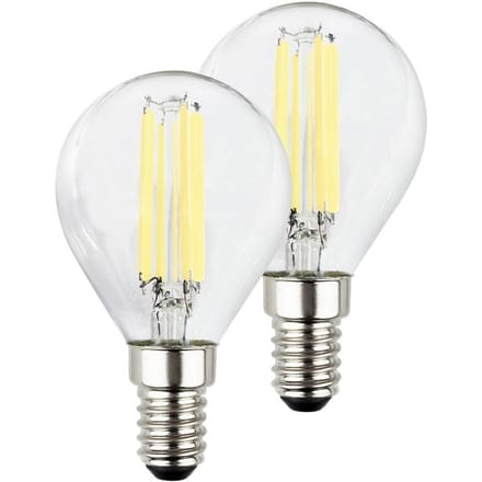 BRILONER - Ultra Efficient LED lamp - set van 2 lichtbronnen - E14 - filament verlichting - 4W - 840Lm - 2.700 K warm wit licht - Ø3.5cm
