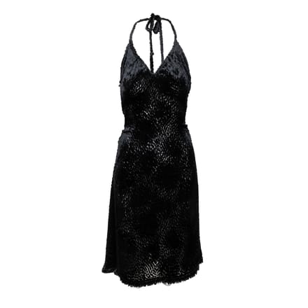 Vivienne Westwood Gold Label halterjurk van imitatiebont - jaren '90