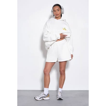 boohoo Dames Citroenen Print Sweat Short | Ecru | Maat: Small