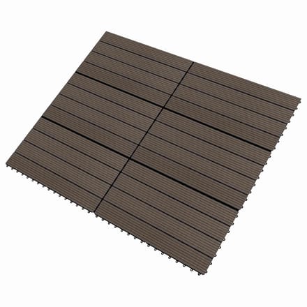 vidaXL - Terras - Tegel - 6 - st - Donkerbruin - 60 - x - 30 - cm - WPC
