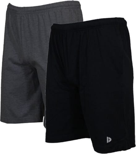 2-Pack Donnay - Ess. joggingshort (Roy) - Sportshort - Charcoal-marl/Black (1030) - maat M