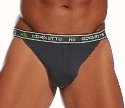 Cornette Hight Emotion sexy heren string - katoen - donkergrijs M