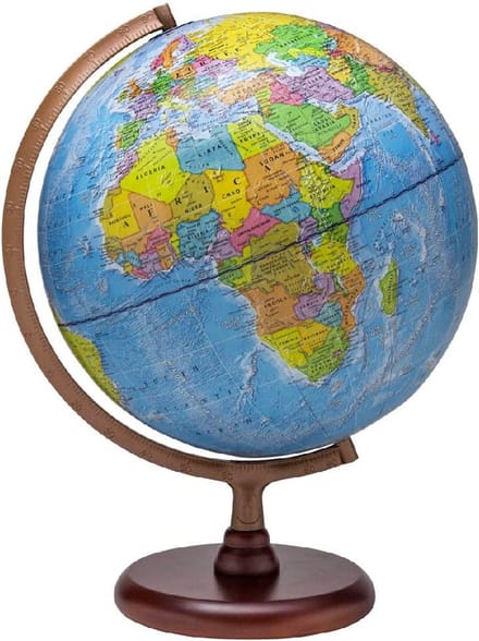 Verlichte Wereldbol - 30 cm Desktopmodel met Zichtbare Zeebodem Topografie