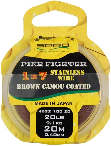 1x7 Pike Fighter Brown Coated Wire SPRO - 0,45MM / 13,7KG