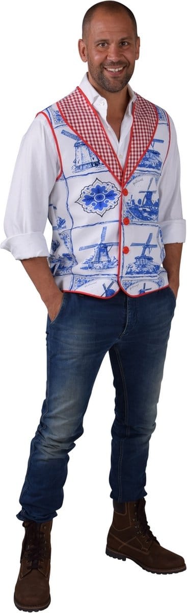 Magic Design Verkleedvest Holland Polyester Delfsblauw Maat S