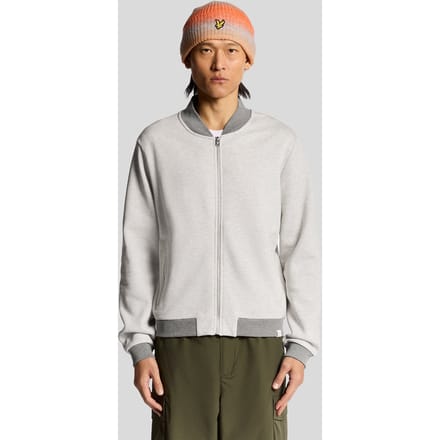 Lyle & Scott Half Raglan Mouw Jersey Bomber - Grijs