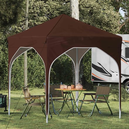 vidaXL - Pop-up - Feesttent - 194 - x - 194 - x - 245 - cm - Bruin