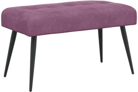 vidaXL - Bank - met - knopen - tufting - Paars - 80 - x - 40 - x - 46 - cm - fluweel