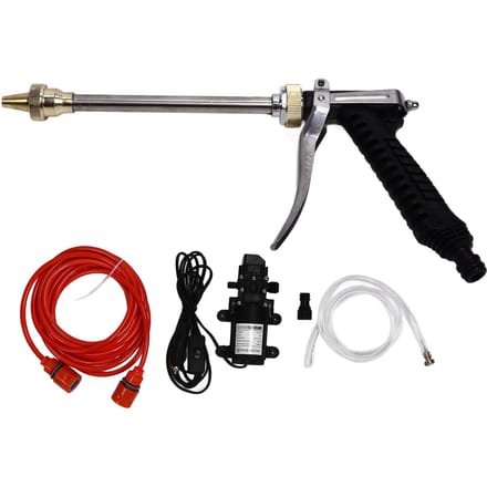 12V 100W Waterpomp Hoge Druk Tuin Watersproeier Kit G1/2 Buitendraad Draagbare Druk black
