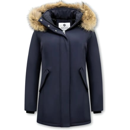 Matogla Winterjas met echte bontkraag slim fit