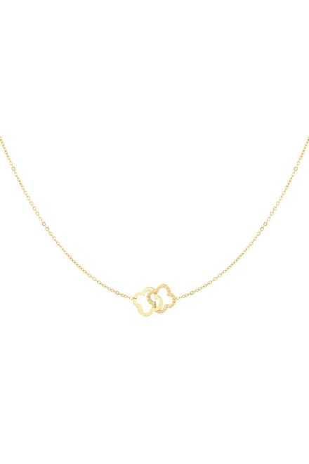 Lincked Lucky Clovers Ketting- goudkleur- klaver