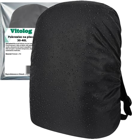 Vitolog - Waterdichte Rugzakhoes - 30-40L - Polyester - Zwart