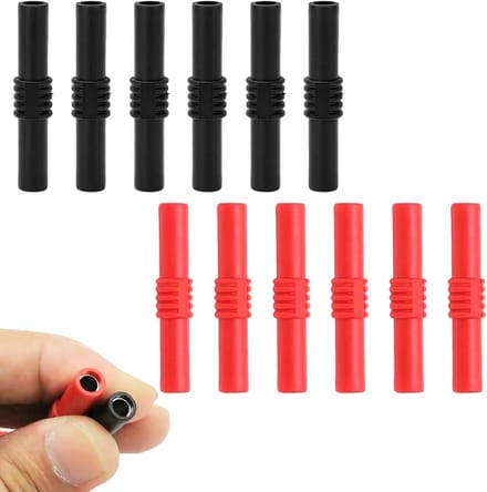 12 stuks Geïsoleerde 4mm Banaanstekkers Adapter Verlengstukken voor Testapparatuur