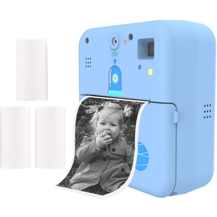 Mini Pocket Printer Camera Instant Print Draagbare thermische printmachine Draadloze BT-verbinding blauw