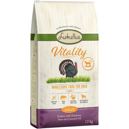 2x 12kg Lukullus Vitality Light Graanvrij Honden Droogvoer
