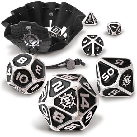 Enhance Metal RPG Dice Set - Black