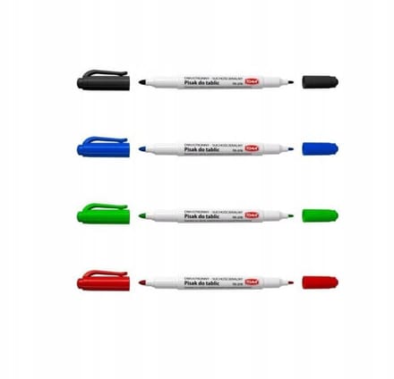 Toma dubbelzijdige whiteboardmarkers, 4 kleuren