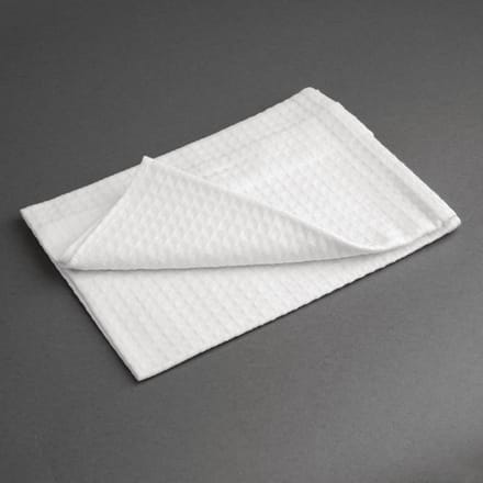 Vogue theedoek honingraatstructuur wit (10 stuks)