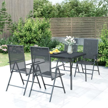 vidaXL - 5-delige - Tuinset - staal - antracietkleurig