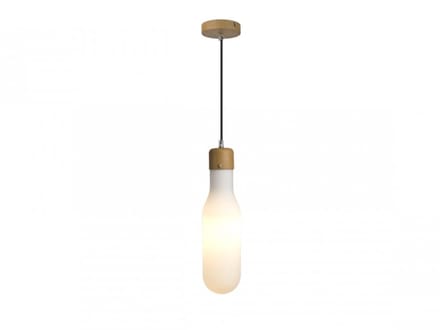 Moderne hanglamp W0902 in gloeilampvorm met mat glazen kap
