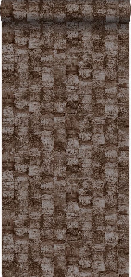 Origin Wallcoverings behang met structuur donkerbruin - 53 cm x 10.05 m - 347359