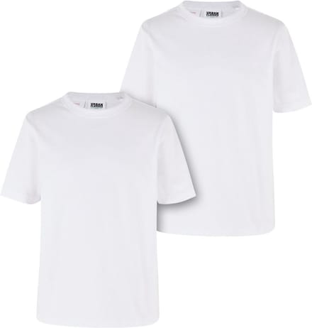 Urban Classics - Organic Basic Kinder T-shirt - Kids 134/140 - Wit/Wit
