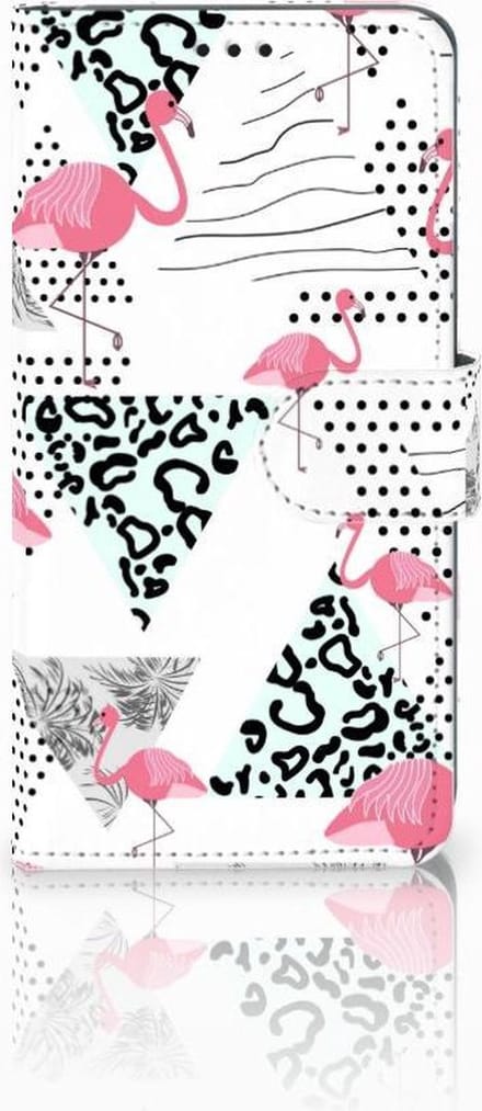 Samsung Galaxy S10 Telefoonhoesje met Pasjes Flamingo Triangle