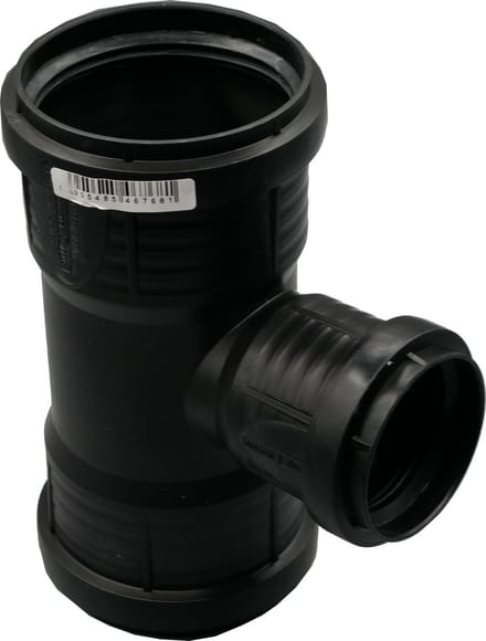 Pipelife Master3+ geluidsarm t-stuk 75x50 mm 87,5gr - 3496102655