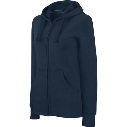 Kariban Damessweater met rits en capuchon K464 - Navy - L